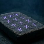 mystical vinca tablet glowing ethereal symbols